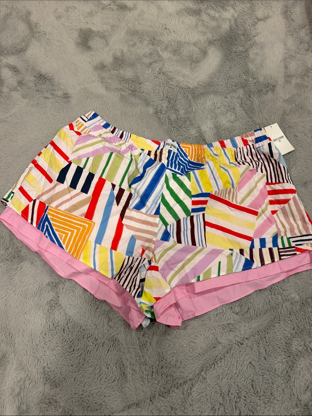 Rosie Assoulin Geometric Stripe Women's Shorts 1X
